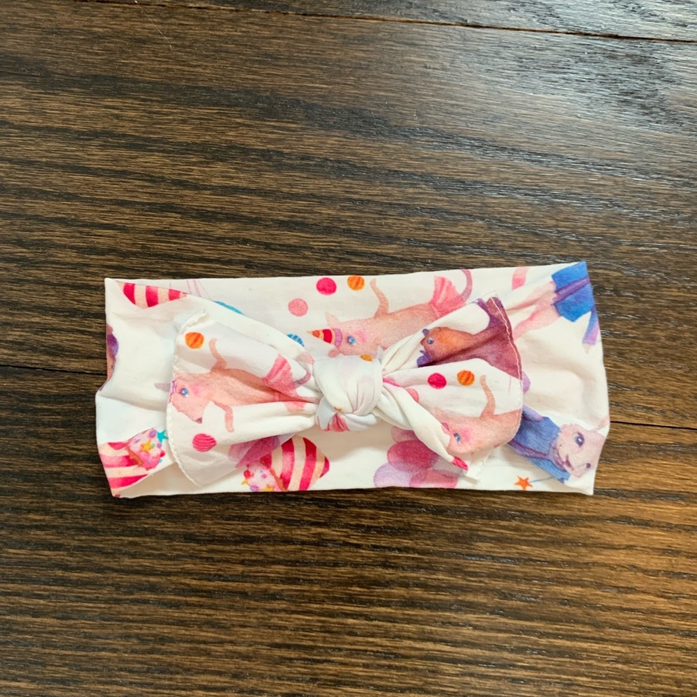 Baby bling bows printed knot